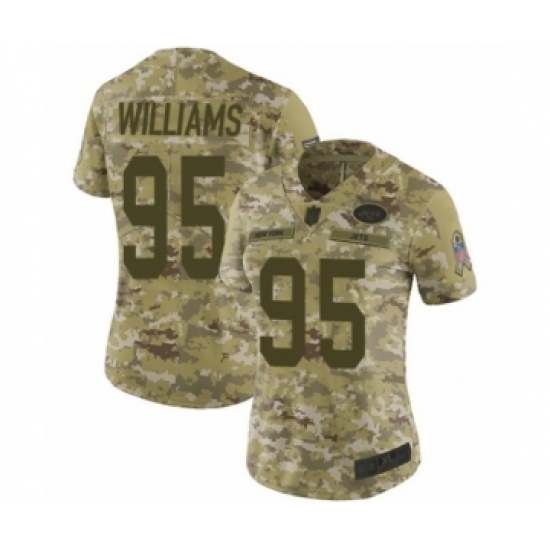 Women's New York Jets #95 Quinnen Williams Limited Camo 2018 Salute to Service Football Jersey Women's New York Jets #95 Quinnen Williams Limited Camo 2018 Salute to Service Football Jersey
