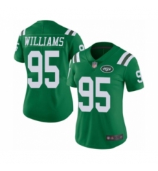 Women's New York Jets #95 Quinnen Williams Limited Green Rush Vapor Untouchable Football Jersey