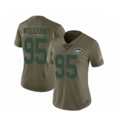 Women's New York Jets #95 Quinnen Williams Limited Olive 2017 Salute to Service Football Jersey Women's New York Jets #95 Quinnen Williams Limited Olive 2017 Salute to Service Football Jersey