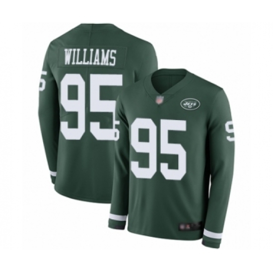 Youth New York Jets #95 Quinnen Williams Limited Green Therma Long Sleeve Football Jersey Youth New York Jets #95 Quinnen Williams Limited Green Therma Long Sleeve Football Jersey