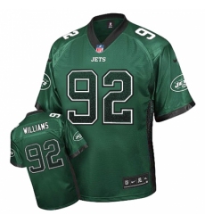 Men's Nike New York Jets #92 Leonard Williams Elite Green Drift Fashion NFL Jersey