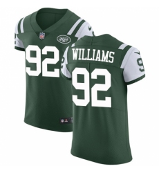 Men's Nike New York Jets #92 Leonard Williams Elite Green Team Color NFL Jersey