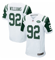 Men's Nike New York Jets #92 Leonard Williams Elite White NFL Jersey