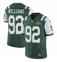 Men's Nike New York Jets #92 Leonard Williams Green Team Color Vapor Untouchable Limited Player NFL Jersey