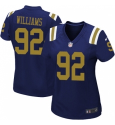 Women's Nike New York Jets #92 Leonard Williams Game Navy Blue Alternate NFL Jersey