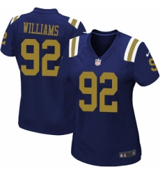 Women's Nike New York Jets #92 Leonard Williams Limited Navy Blue Alternate NFL Jersey