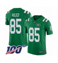 Men's New York Jets #85 Wesley Walker Limited Green Rush Vapor Untouchable 100th Season Football Jersey