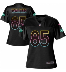 Women's Nike New York Jets #85 Wesley Walker Game Black Fashion NFL Jersey