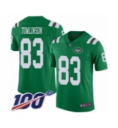 Men's New York Jets #83 Eric Tomlinson Limited Green Rush Vapor Untouchable 100th Season Football Jersey