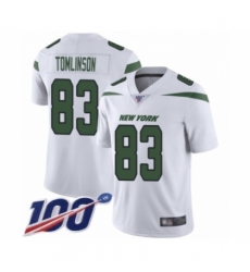 Men's New York Jets #83 Eric Tomlinson White Vapor Untouchable Limited Player 100th Season Football Jersey