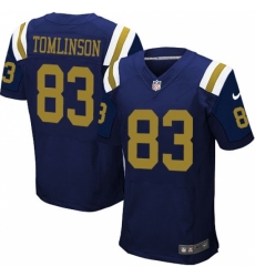 Men's Nike New York Jets #83 Eric Tomlinson Elite Navy Blue Alternate NFL Jersey