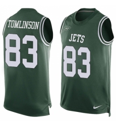 Men's Nike New York Jets #83 Eric Tomlinson Limited Green Player Name & Number Tank Top NFL Jersey