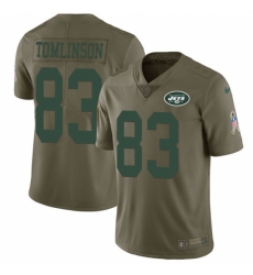 Men's Nike New York Jets #83 Eric Tomlinson Limited Olive 2017 Salute to Service NFL Jersey