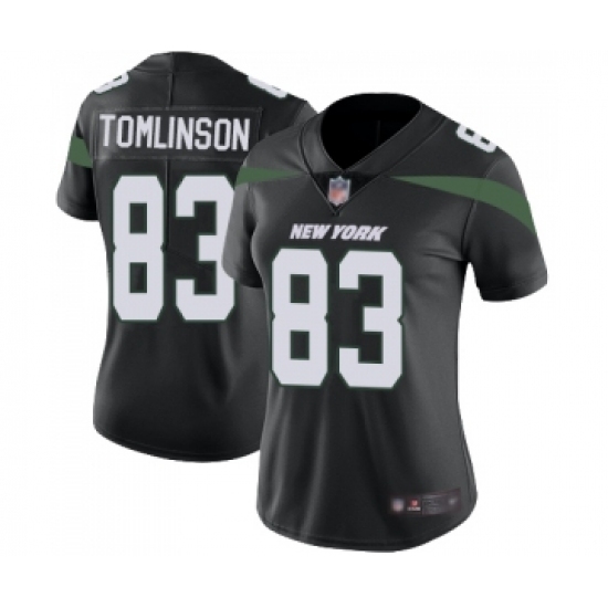Women's New York Jets #83 Eric Tomlinson Black Alternate Vapor Untouchable Limited Player Football Jersey Women's New York Jets #83 Eric Tomlinson Black Alternate Vapor Untouchable Limited Player Football Jersey