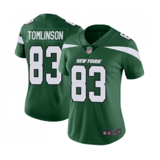 Women's New York Jets #83 Eric Tomlinson Green Team Color Vapor Untouchable Limited Player Football Jersey Women's New York Jets #83 Eric Tomlinson Green Team Color Vapor Untouchable Limited Player Football Jersey