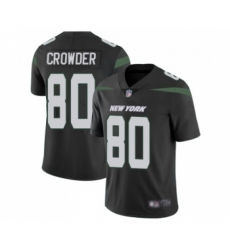 Men's New York Jets #80 Jamison Crowder Black Alternate Vapor Untouchable Limited Player Football Jersey