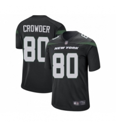 Men's New York Jets #80 Jamison Crowder Game Black Alternate Football Jersey