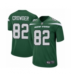Men's New York Jets #82 Jamison Crowder Game Green Team Color Football Jersey