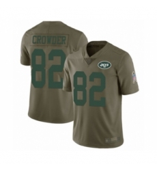 Men's New York Jets #82 Jamison Crowder Limited Olive 2017 Salute to Service Football Jersey