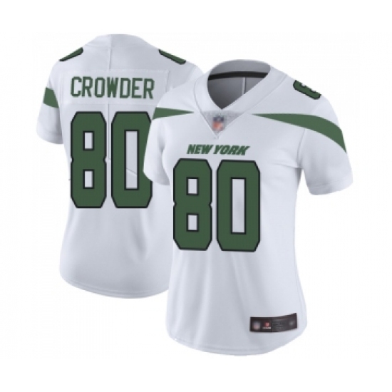 Women's New York Jets #80 Jamison Crowder White Vapor Untouchable Limited Player Football Jersey Women's New York Jets #80 Jamison Crowder White Vapor Untouchable Limited Player Football Jersey