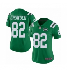 Women's New York Jets #82 Jamison Crowder Limited Green Rush Vapor Untouchable Football Jersey