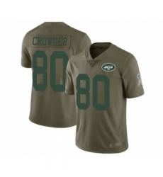 Youth New York Jets #80 Jamison Crowder Limited Olive 2017 Salute to Service Football Jersey