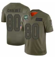 Men's New York Jets #80 Wayne Chrebet Limited Camo 2019 Salute to Service Football Jersey