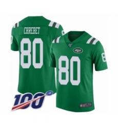 Men's New York Jets #80 Wayne Chrebet Limited Green Rush Vapor Untouchable 100th Season Football Jersey