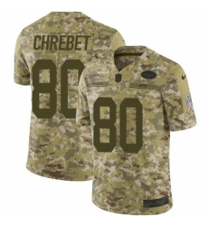 Men's Nike New York Jets #80 Wayne Chrebet Limited Camo 2018 Salute to Service NFL Jersey