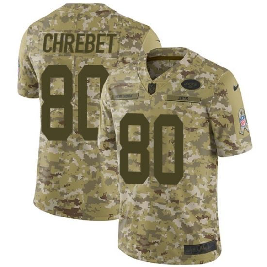 Men's Nike New York Jets #80 Wayne Chrebet Limited Camo 2018 Salute to Service NFL Jersey Men's Nike New York Jets #80 Wayne Chrebet Limited Camo 2018 Salute to Service NFL Jersey