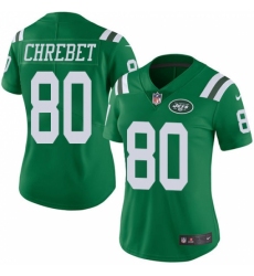 Women's Nike New York Jets #80 Wayne Chrebet Limited Green Rush Vapor Untouchable NFL Jersey