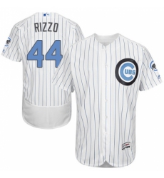 Men's Majestic Chicago Cubs #44 Anthony Rizzo Authentic White 2016 Father's Day Fashion Flex Base MLB Jersey