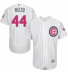 Men's Majestic Chicago Cubs #44 Anthony Rizzo Authentic White 2016 Mother's Day Fashion Flex Base MLB Jersey