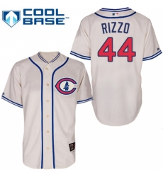 Men's Majestic Chicago Cubs #44 Anthony Rizzo Replica Cream 1929 Turn Back The Clock MLB Jersey