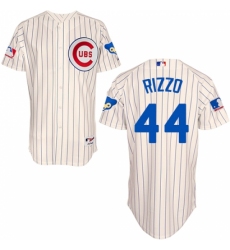 Men's Majestic Chicago Cubs #44 Anthony Rizzo Replica Cream 1969 Turn Back The Clock MLB Jersey
