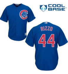 Men's Majestic Chicago Cubs #44 Anthony Rizzo Replica Royal Blue Alternate Cool Base MLB Jersey