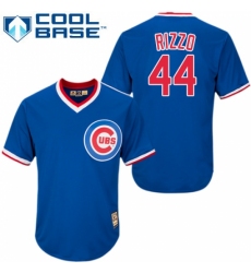 Men's Majestic Chicago Cubs #44 Anthony Rizzo Replica Royal Blue Cooperstown MLB Jersey