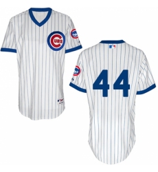 Men's Majestic Chicago Cubs #44 Anthony Rizzo Replica White 1988 Turn Back The Clock MLB Jersey