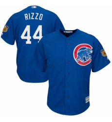 Youth Majestic Chicago Cubs #44 Anthony Rizzo Authentic Royal Blue 2017 Spring Training Cool Base MLB Jersey