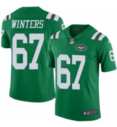 Men's Nike New York Jets #67 Brian Winters Limited Green Rush Vapor Untouchable NFL Jersey
