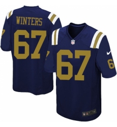 Men's Nike New York Jets #67 Brian Winters Limited Navy Blue Alternate NFL Jersey