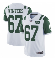 Men's Nike New York Jets #67 Brian Winters White Vapor Untouchable Limited Player NFL Jersey