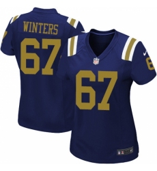 Women's Nike New York Jets #67 Brian Winters Limited Navy Blue Alternate NFL Jersey