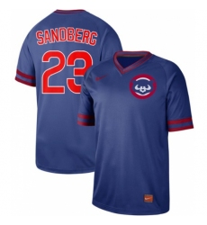 Men's Nike Chicago Cubs #23 Ryne Sandberg Royal Authentic Cooperstown Collection Stitched Baseball Jersey