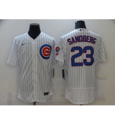 Men's Nike Chicago Cubs #23 Ryne Sandberg White Authentic Collection Jersey