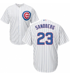 Youth Majestic Chicago Cubs #23 Ryne Sandberg Replica White Home Cool Base MLB Jersey