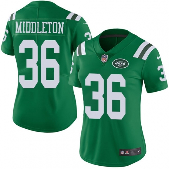 Women Nike New York Jets #36 Doug Middleton Limited Green Rush Vapor Untouchable NFL Jersey Women Nike New York Jets #36 Doug Middleton Limited Green Rush Vapor Untouchable NFL Jersey