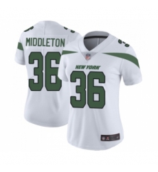 Women's New York Jets #36 Doug Middleton White Vapor Untouchable Limited Player Football Jersey