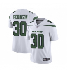 Men's New York Jets #30 Rashard Robinson White Vapor Untouchable Limited Player Football Jersey