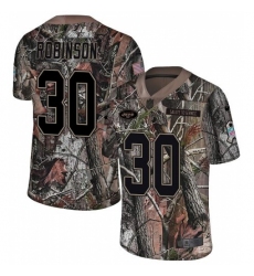 Men's Nike New York Jets #30 Rashard Robinson Limited Camo Rush Realtree NFL Jersey